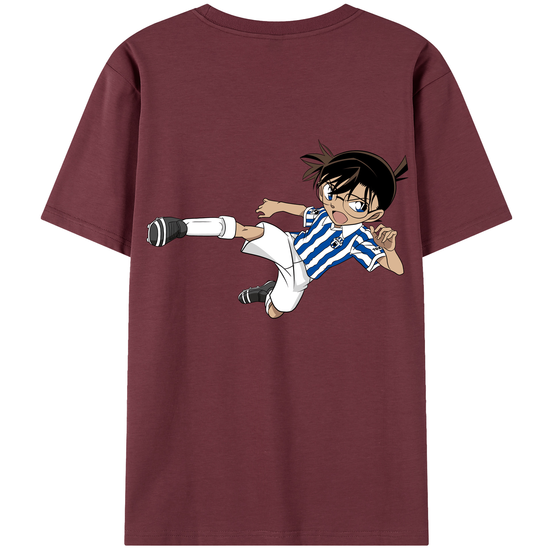 （画像用） 名探偵コナン 江戸川 コナン Detective Conan Conan Edogawa 綿100％半袖Tシャツ（背面プリント）